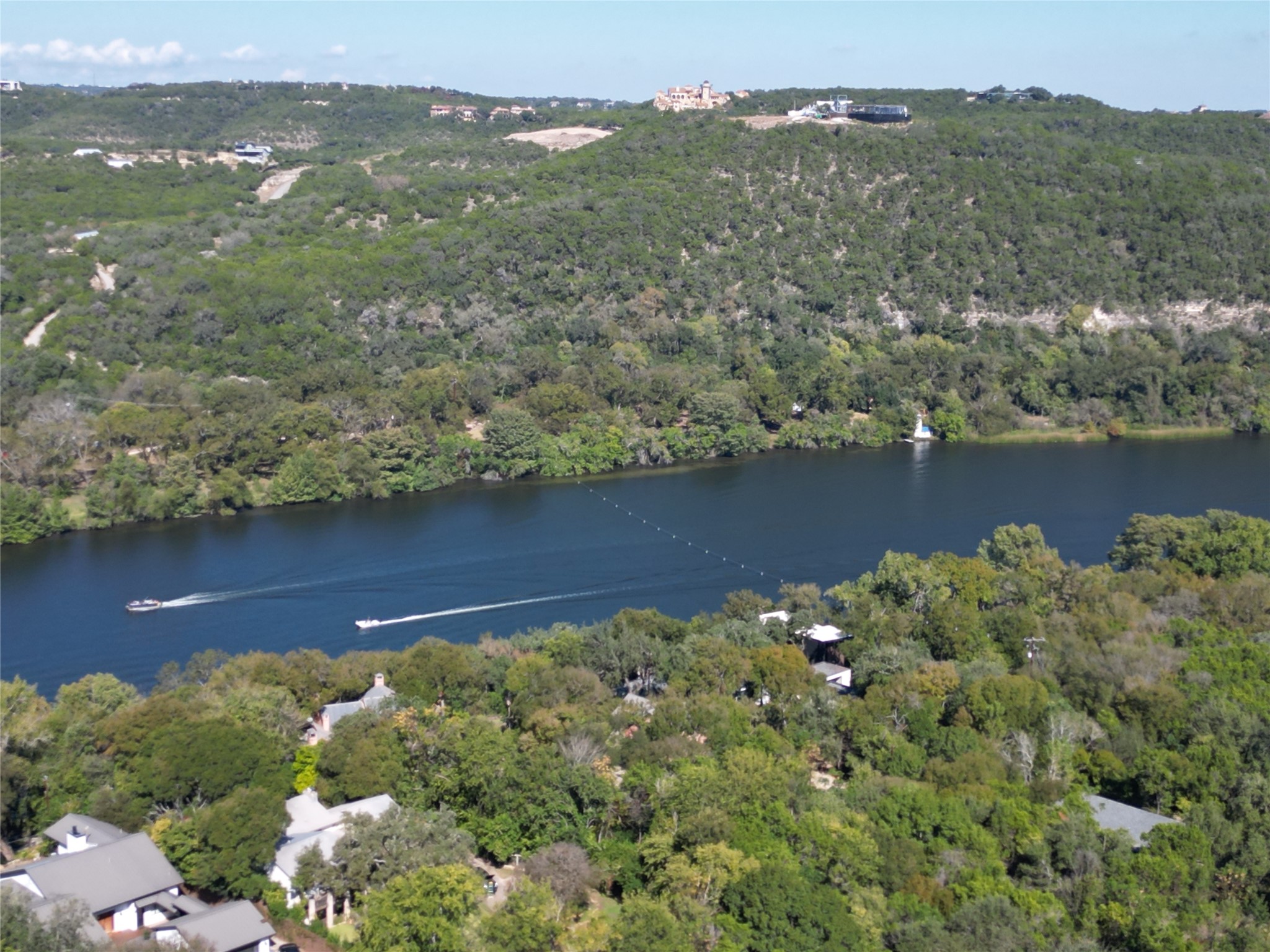 4500 Bunny Run Austin, TX 78746 - Photo 10 of 14 an aerial view of a houses with a lake view