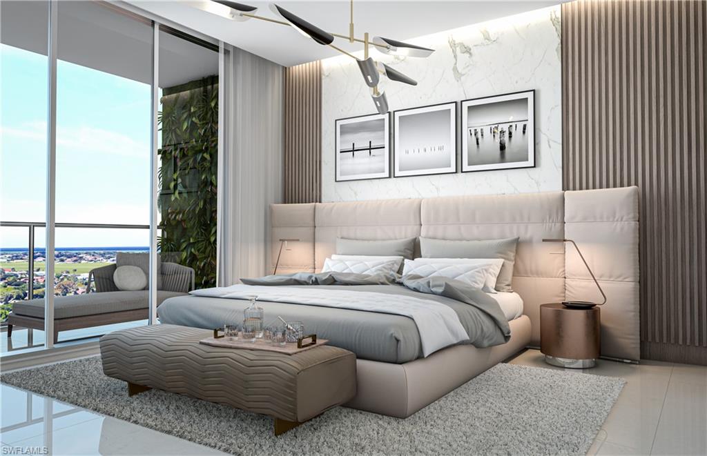 1925 Metropolitan Boulevard, Unit 1003 Naples, FL 34104 - Photo 10 of 15 a large bedroom with a bed and glass walk in closet