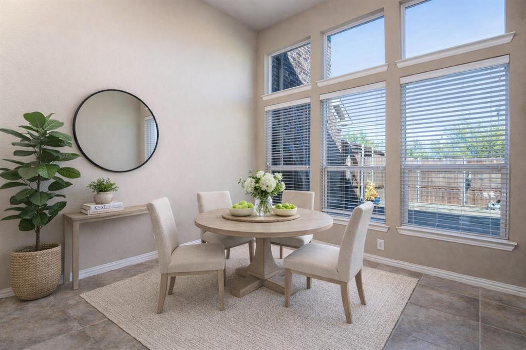 1398 Ranch Gate Lane Frisco, TX 75036 - Photo 7 of 35 Breakfawt Open to itchen, Living, and view to Backyard Oasis Pool