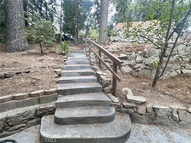 a view of a yard in a house