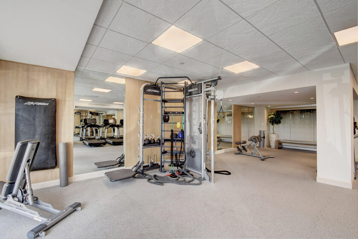250 South Ocean Boulevard, Unit 11F Boca Raton, FL 33432 - Photo 42 of 45 a view of a room with gym equipment