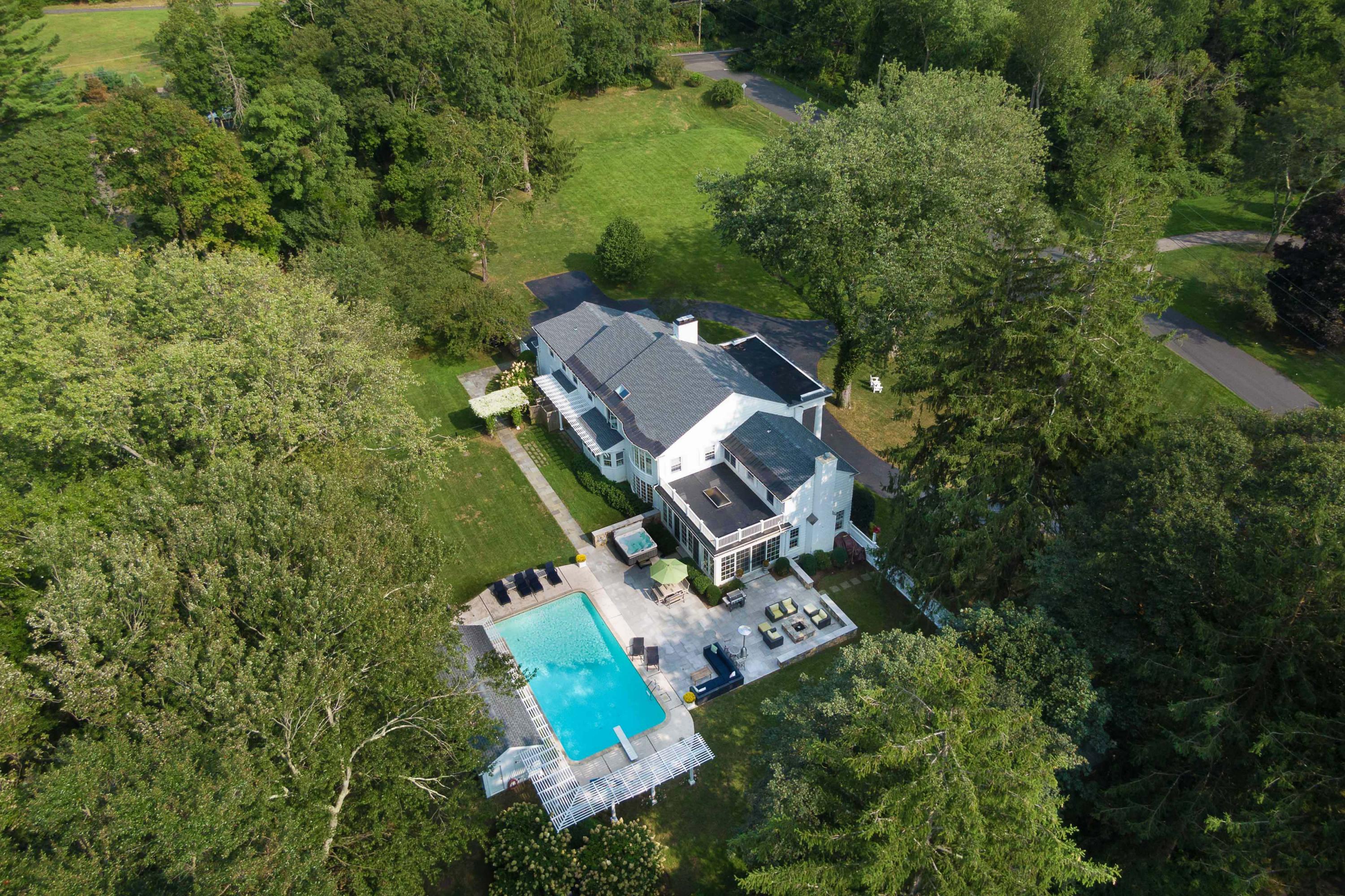 27 Dunning Road New Canaan, CT 06840 - Photo 3 of 60 Aerial View
