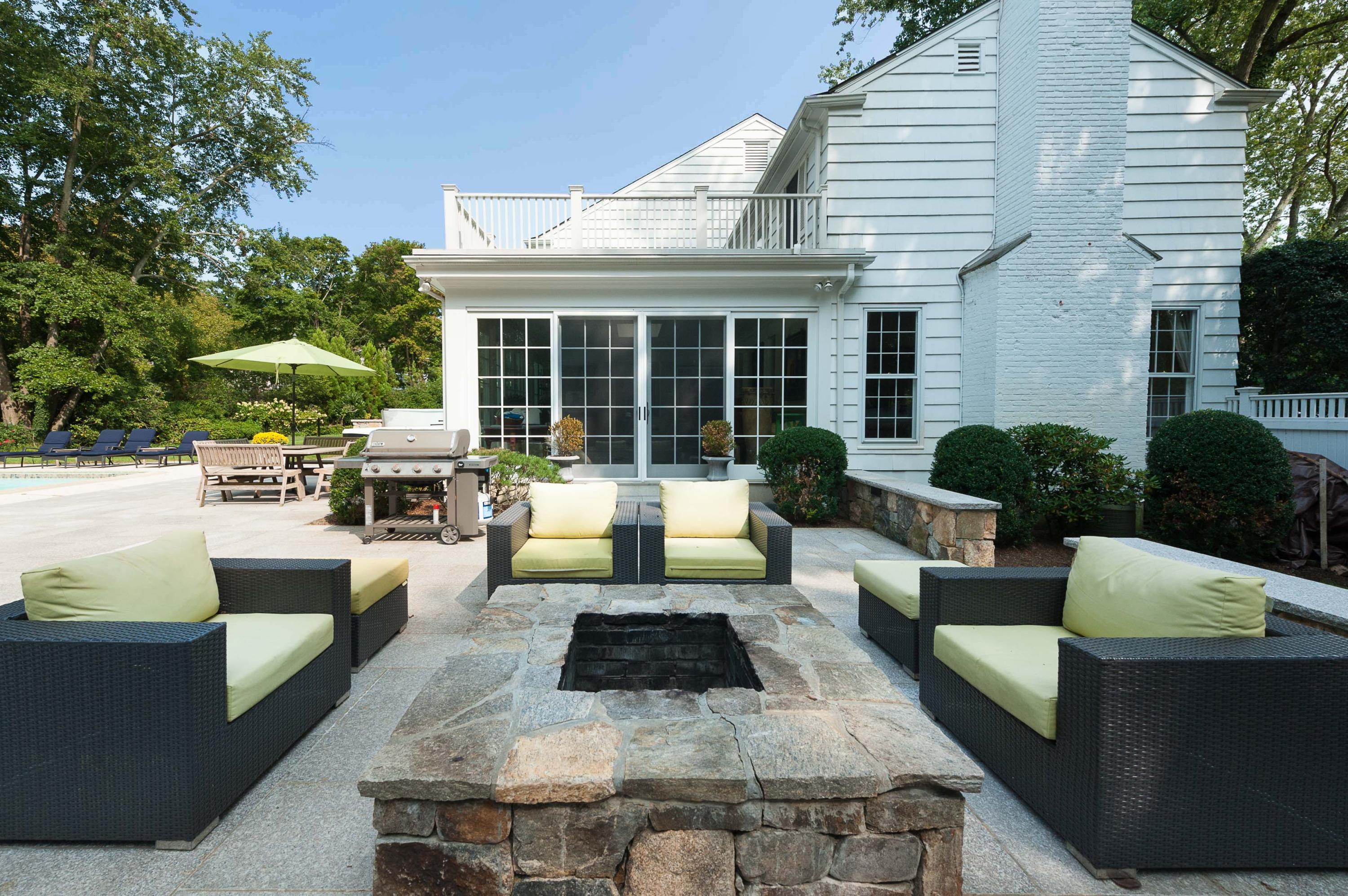 27 Dunning Road New Canaan, CT 06840 - Photo 6 of 60 Terrace with Fire Pit