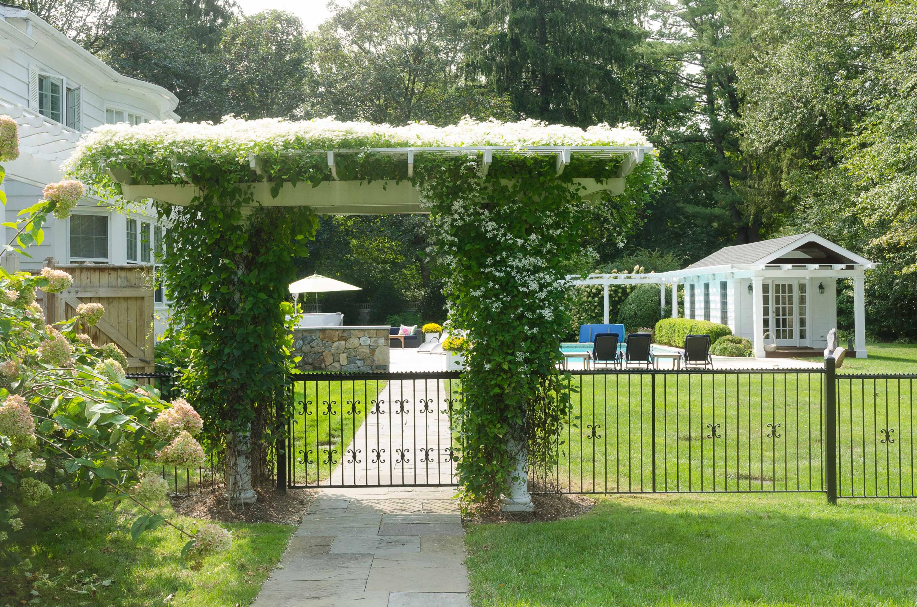 27 Dunning Road New Canaan, CT 06840 - Photo 8 of 60 Entrance to Pool and Pool House