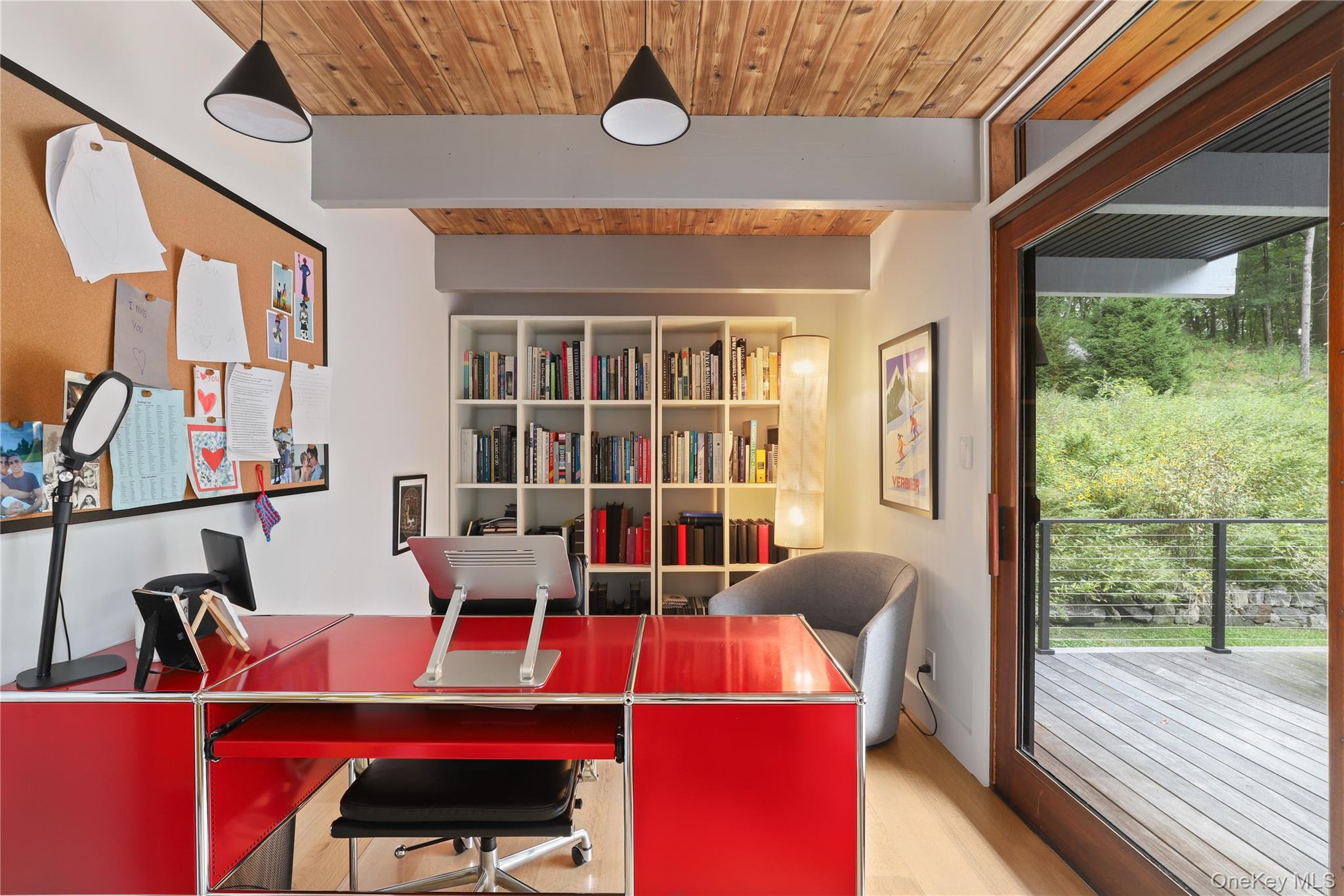 21 Black Spring Road Pound Ridge, NY 10576 - Photo 16 of 36 Home office with access to the deck