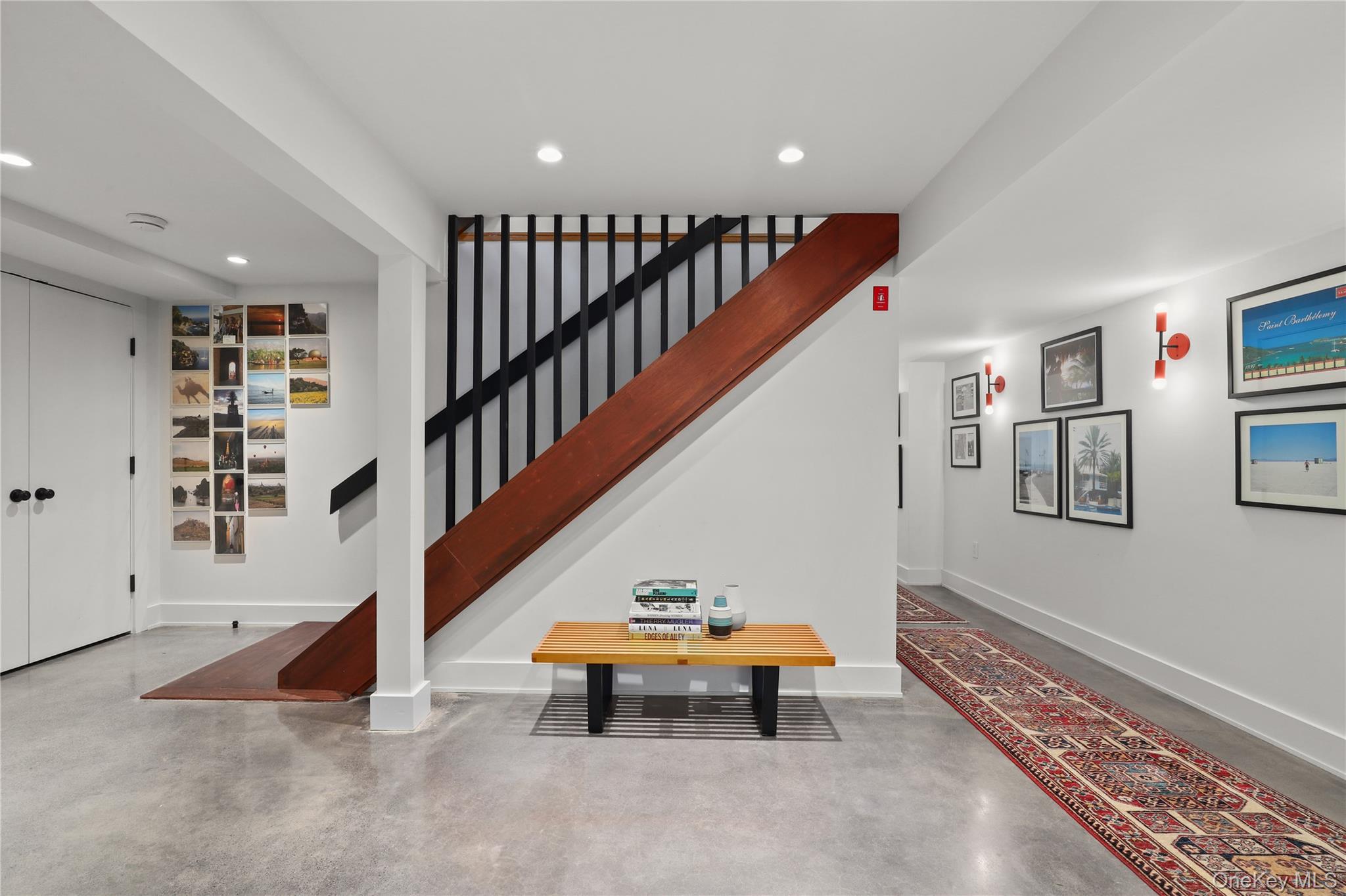 21 Black Spring Road Pound Ridge, NY 10576 - Photo 29 of 36 Staircase with concrete floor