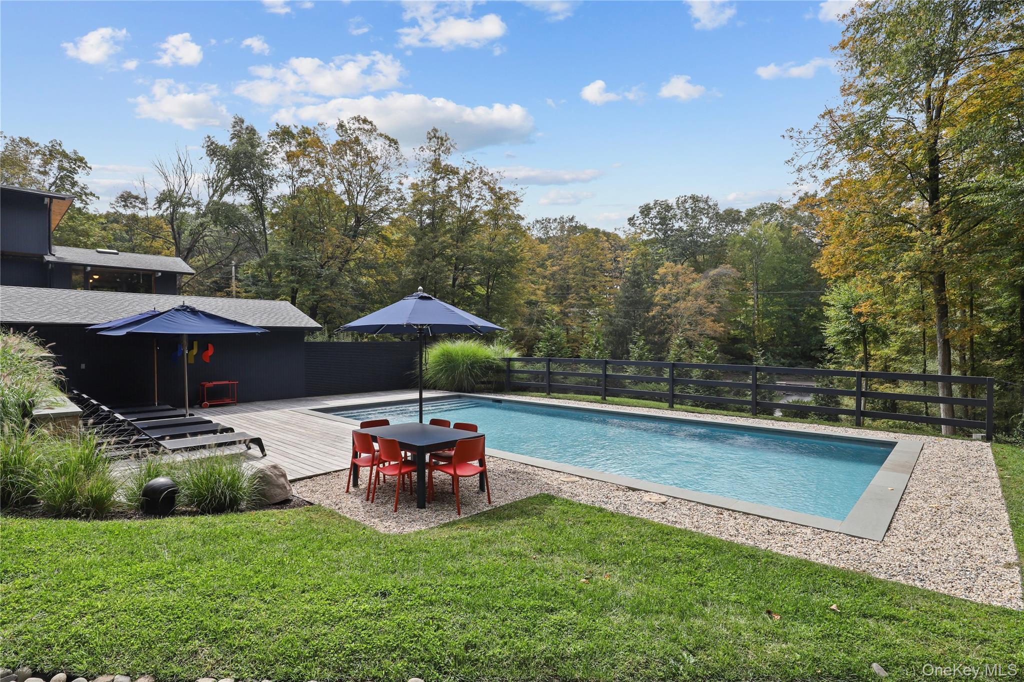 21 Black Spring Road Pound Ridge, NY 10576 - Photo 5 of 36 Newly built heated pool with Brazilian hardwood deck