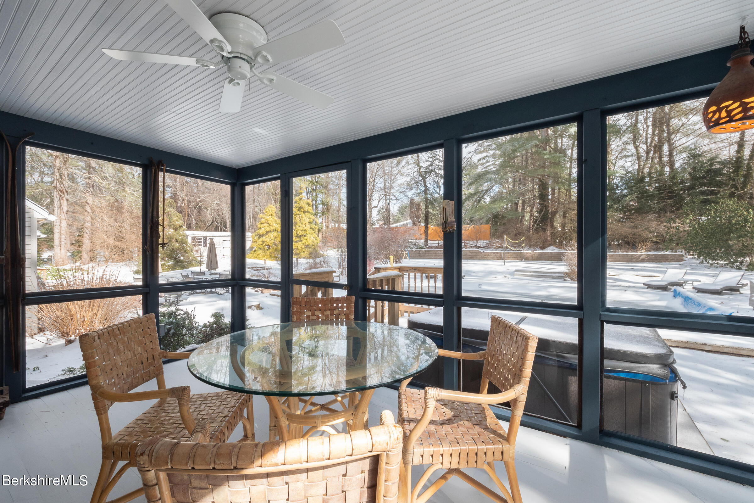 7 Hawthorne Road Stockbridge, MA 01262 - Photo 26 of 41 a view of a dining room with furniture window and outside view