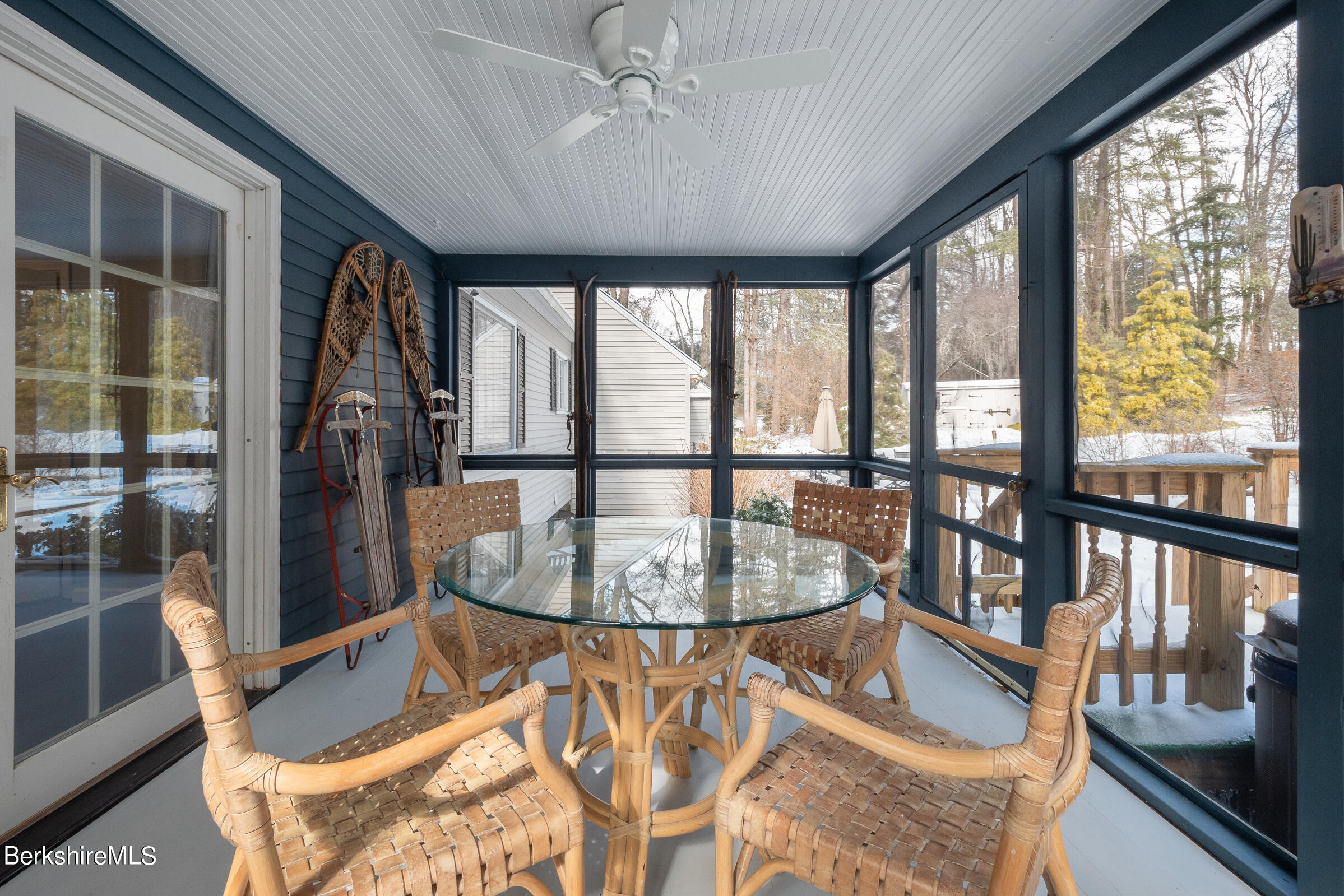 7 Hawthorne Road Stockbridge, MA 01262 - Photo 27 of 41 a living room with furniture and a floor to ceiling window