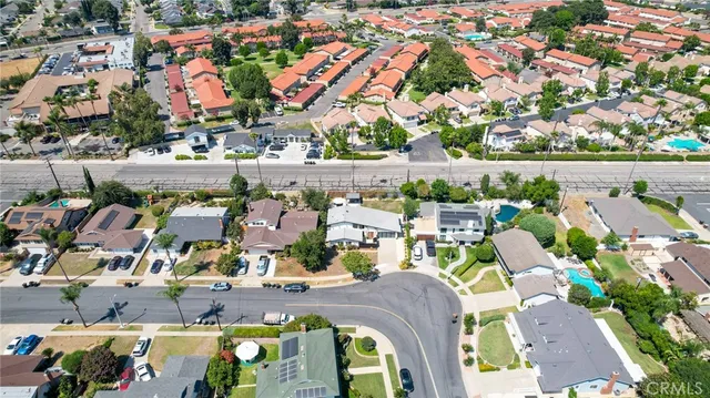 an aerial view of a city