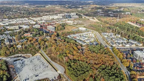 an aerial view of multiple house