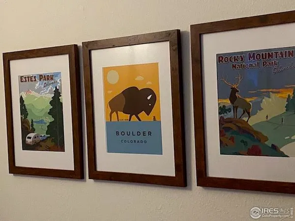 a view of a painting on the wall