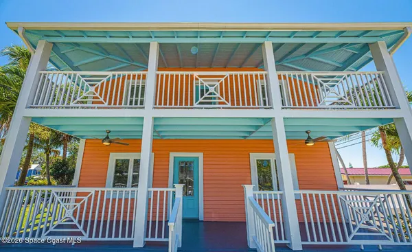 a view of a balcony