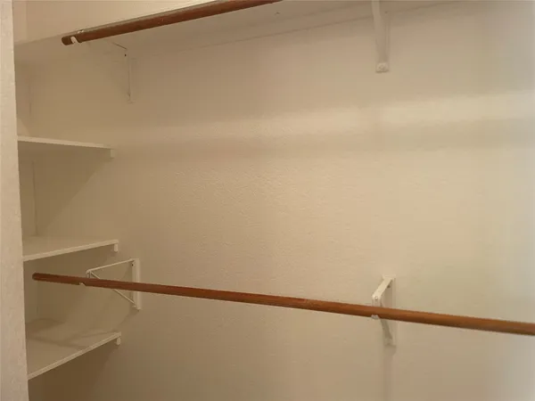 a close view of closet
