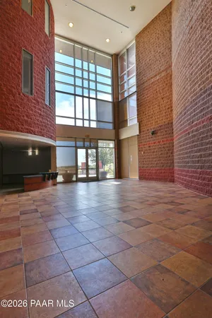 a view of a building with an outdoor space