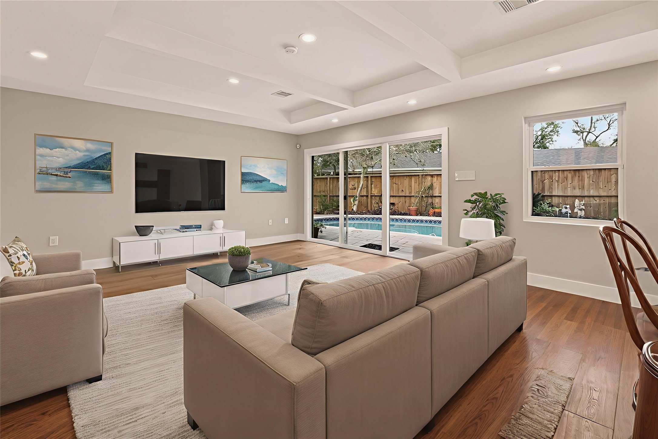 5310 Spellman Road Houston, TX 77096 - Photo 19 of 48 a living room with furniture and a flat screen tv