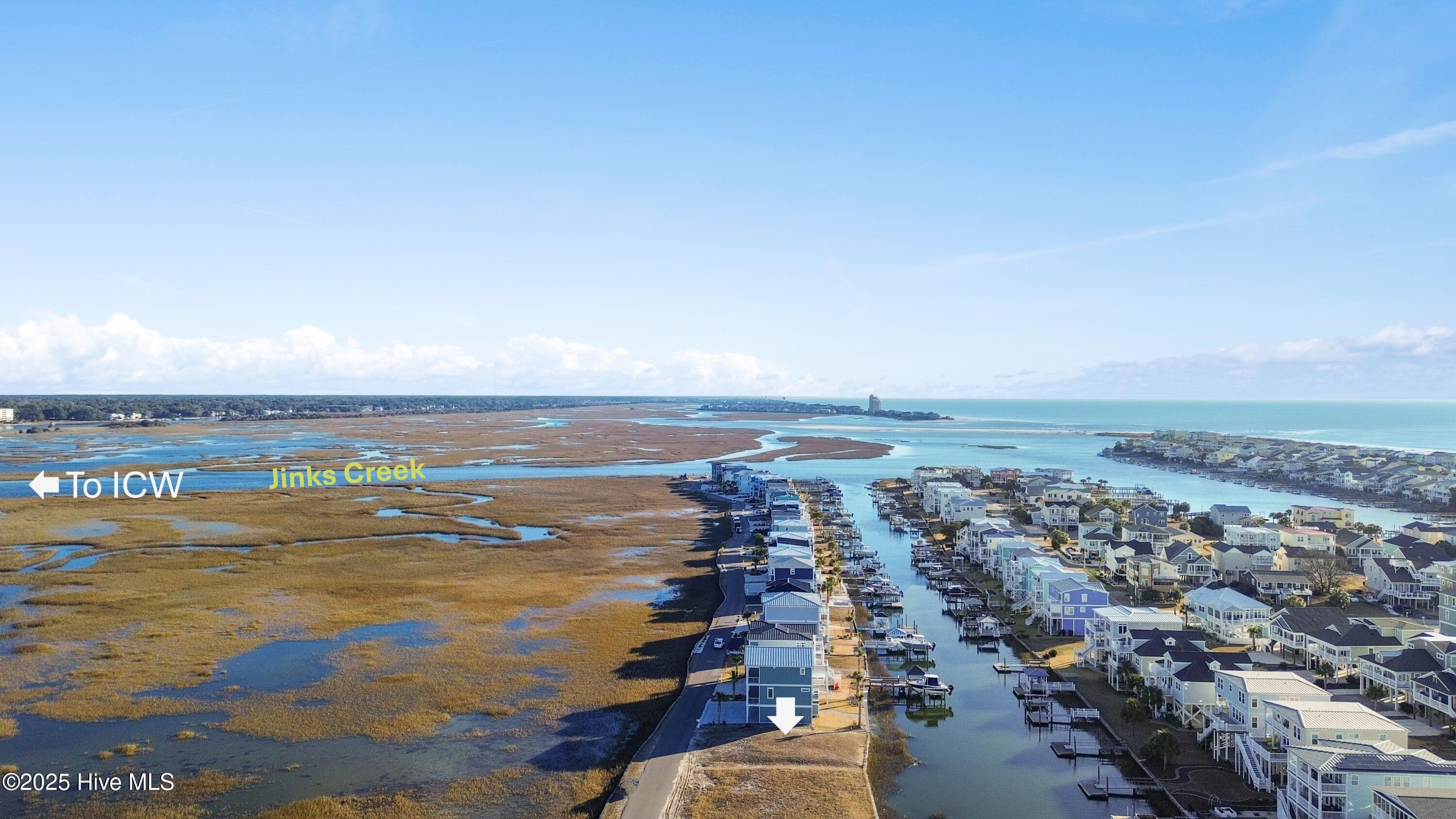 Lot 62 Riverside Drive Sunset Beach, NC 28468 - Photo 4 of 19 Lot 62, Arial down canal, to OIB and oce