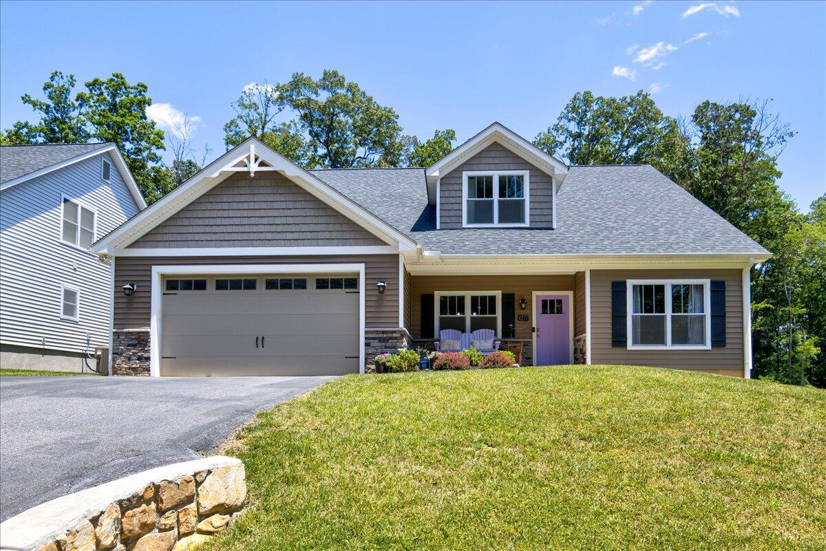 front view of a house with a porch