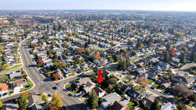 an aerial view of a city