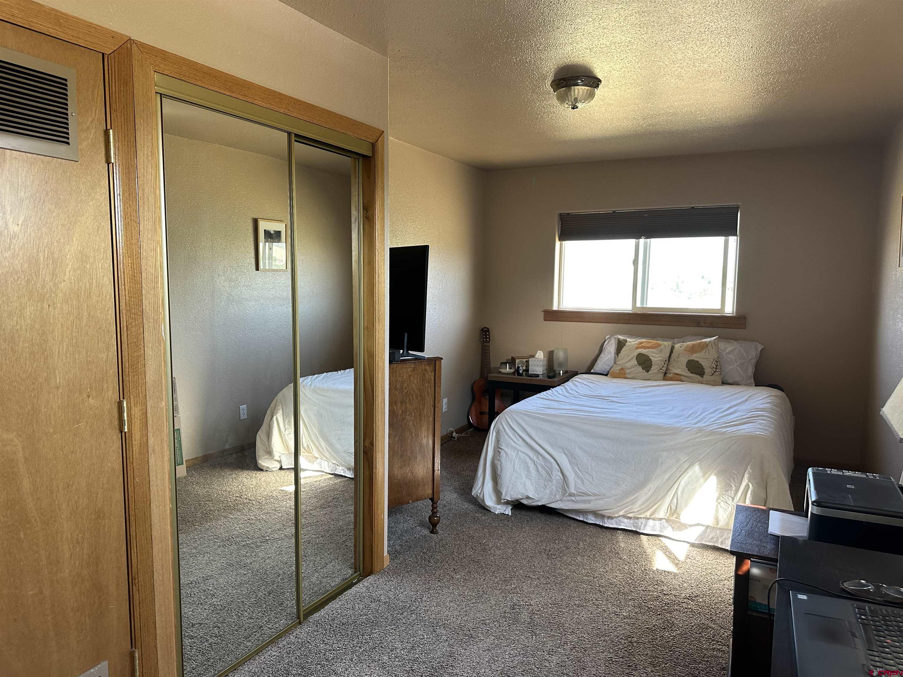 16432 Bull Mesa Road Cedaredge, CO 81413 - Photo 10 of 15 a bedroom with a bed and a refrigerator