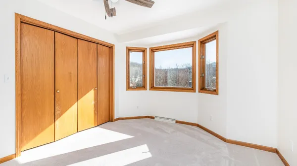 an empty room with a window