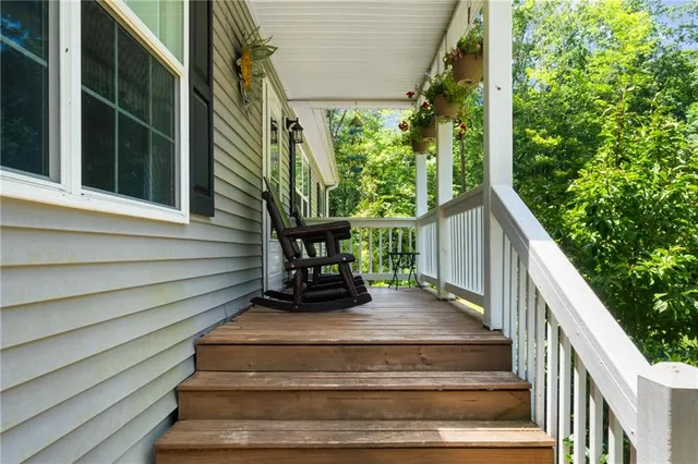 a view of entryway with a front door