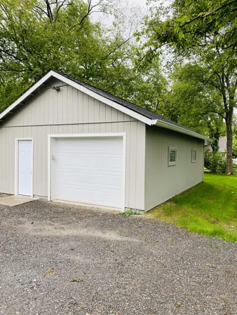 a view of backyard of house