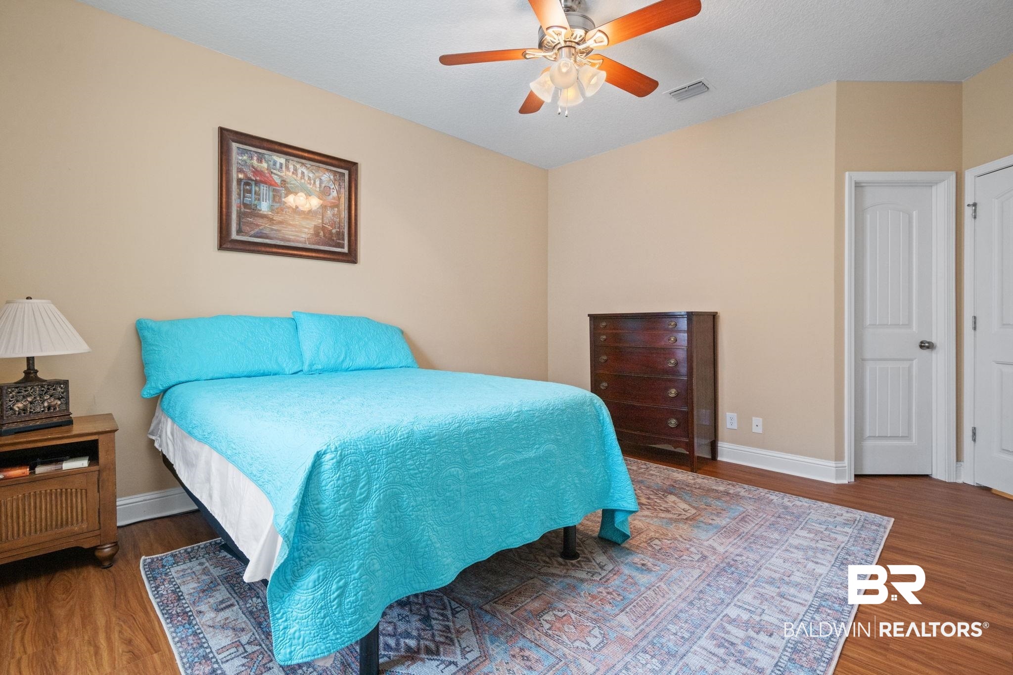 2554 Masters Court Mobile, AL 36618 - Photo 15 of 35 Bedroom featuring wood finished floors and a ceiling fan