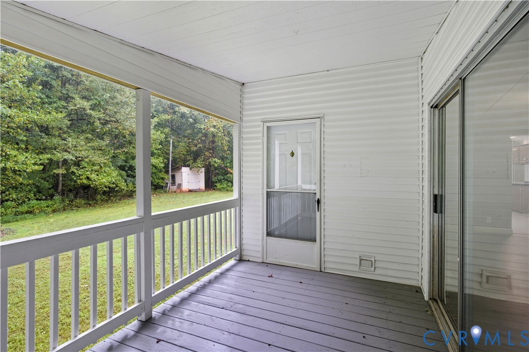 403 Virso Road Meherrin, VA 23954 - Photo 31 of 33 a view of a balcony with wooden floor