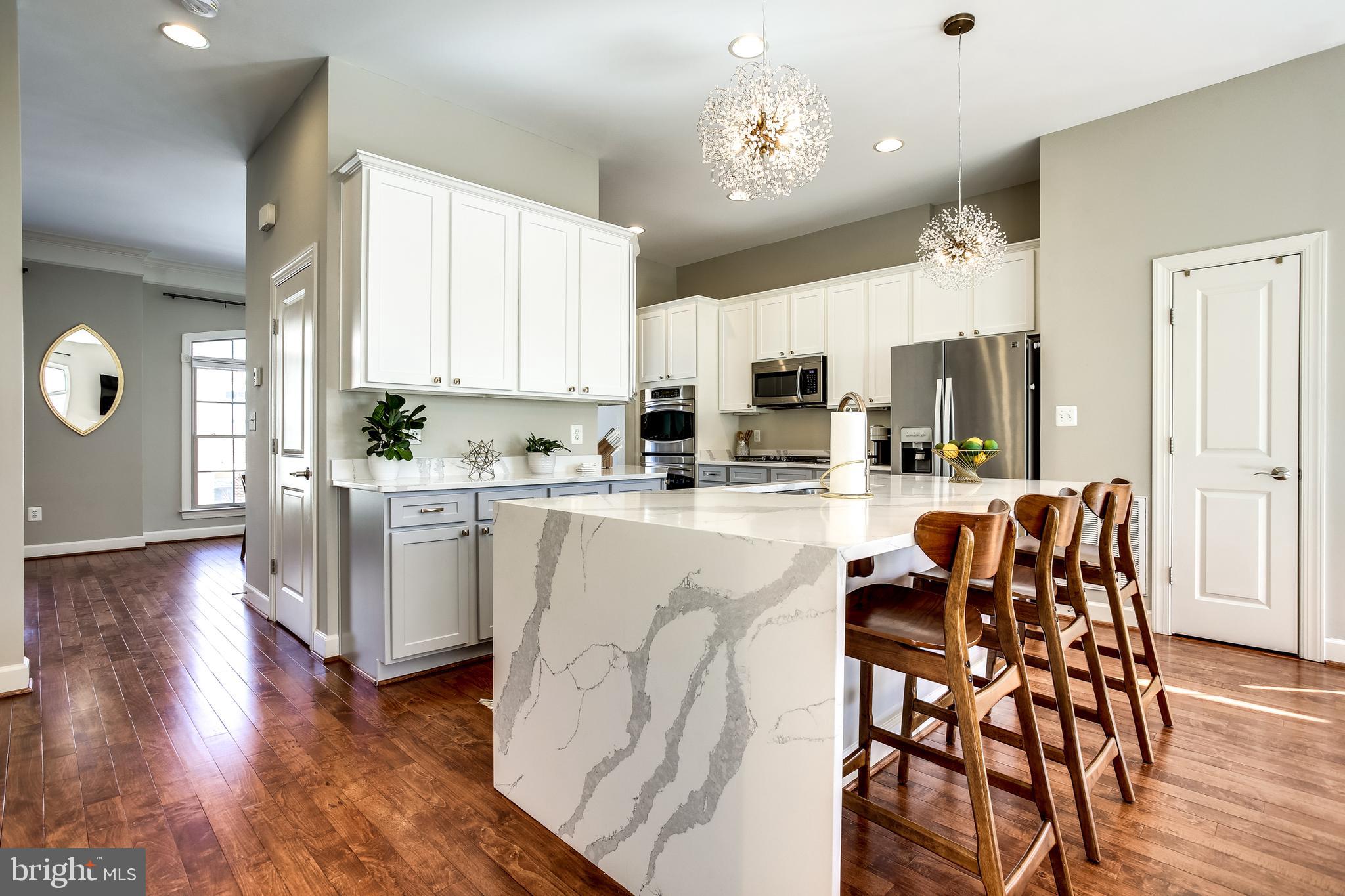 7758 Tilghman Street Fulton, MD 20759 - Photo 8 of 53 Updated Kitchen with Waterfall Quartz Island