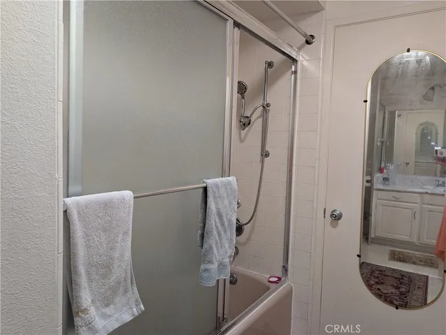 a bathroom with shower