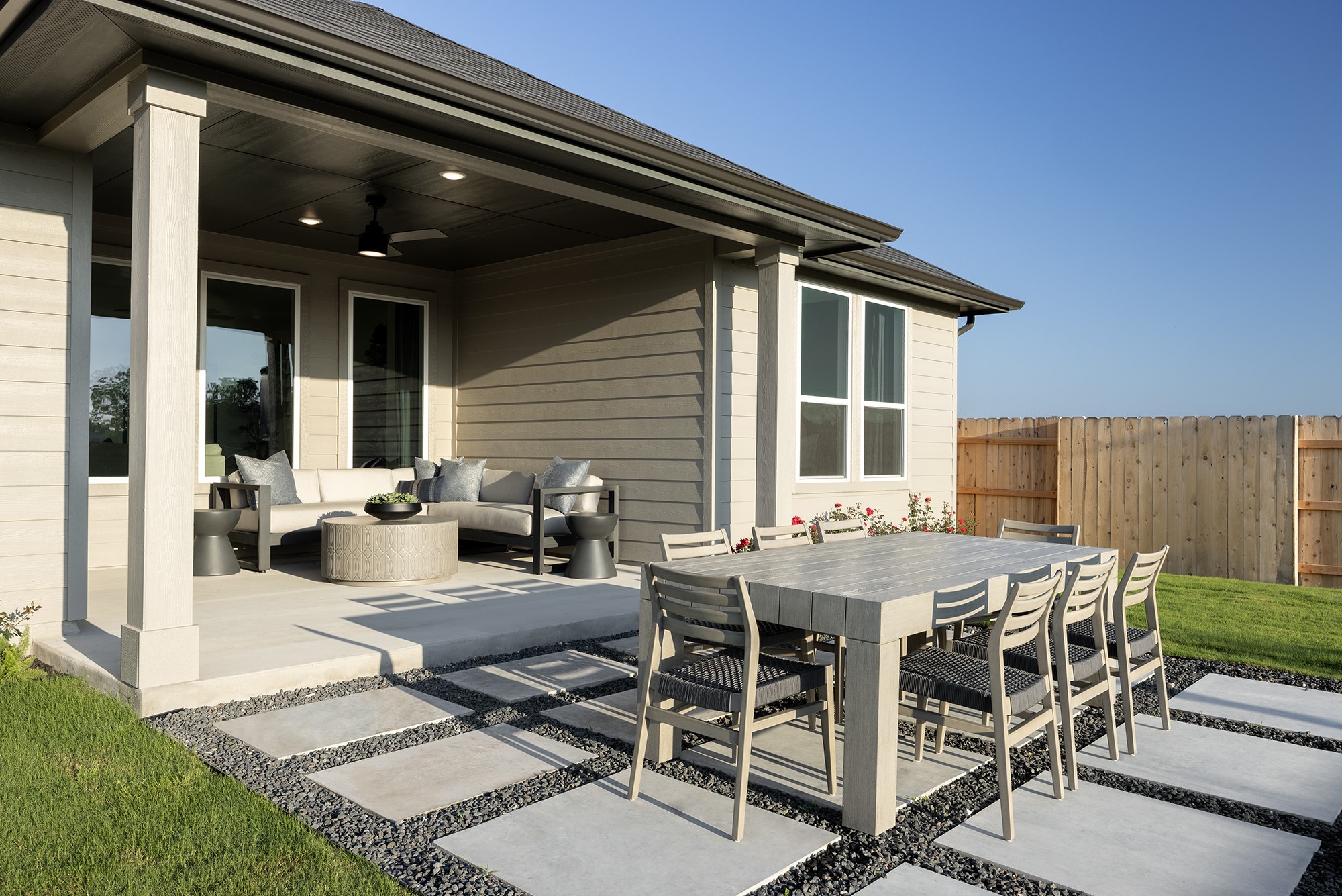 270 Romans Road Kyle, TX 78640 - Photo 23 of 23 a view of a dinning table and chairs in the patio