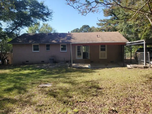 a backyard of a house