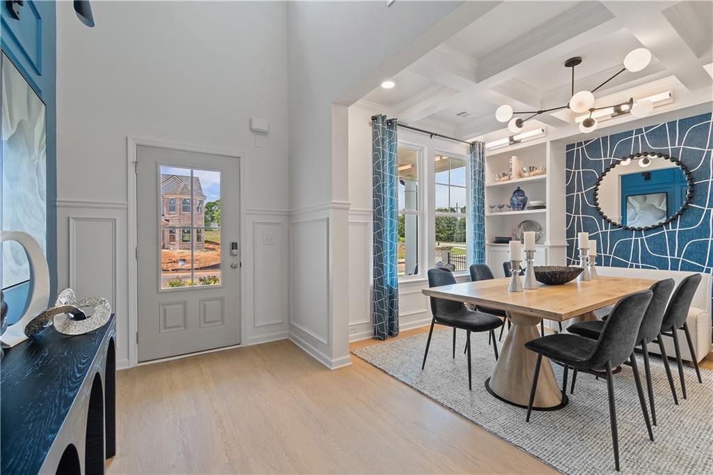 157 Haverling Pass Atlanta, GA 30349 - Photo 5 of 45 a view of a dining room with furniture and chandelier