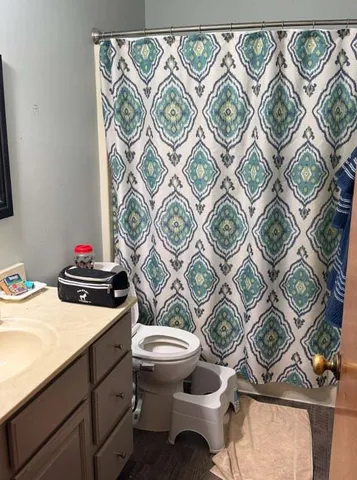 a bathroom with a sink and a toilet