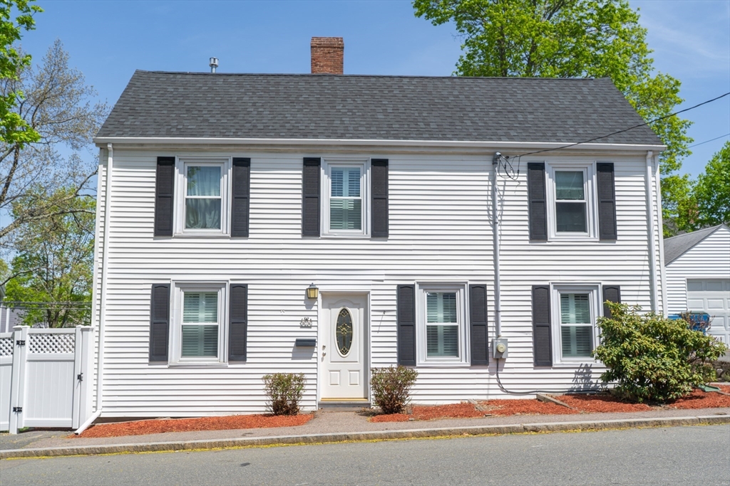 a front view of a house