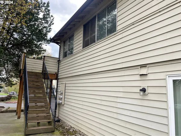 a view of a house with a door