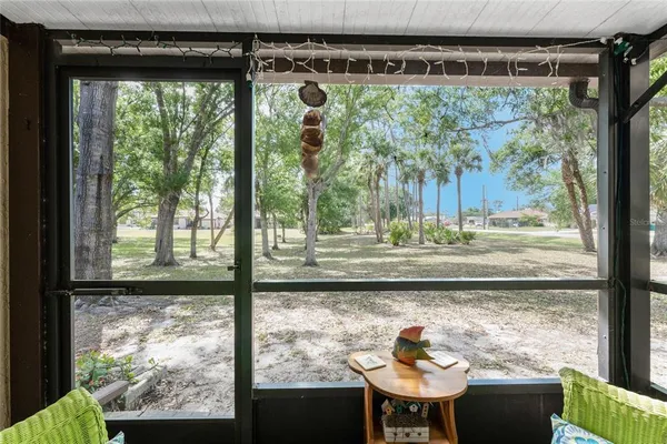 a view of living room with furniture and garden