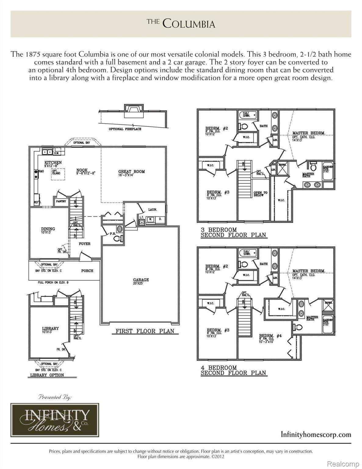 6154 Inverness Court Romulus, MI 48174 - Photo 2 of 2 QBJxEV-ColumbiaModel-FloorPlanREV.jpg