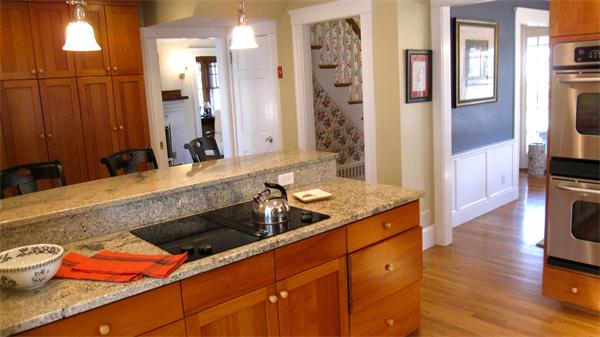 9 Glendale Road Marblehead, MA 01945 - Photo 3 of 13 a bathroom with a granite countertop sink a mirror and shower