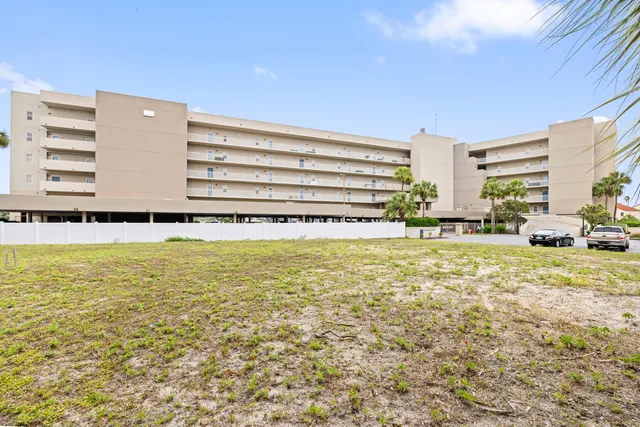 a view of a tall building