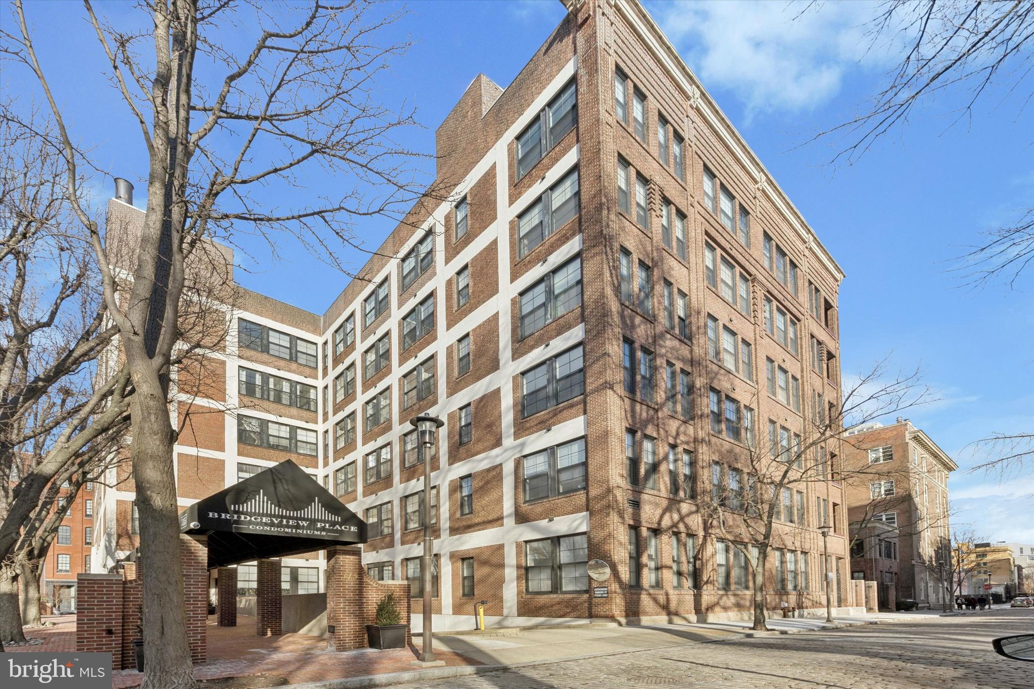 a front view of a building