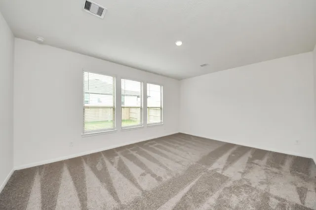 an empty room with a window