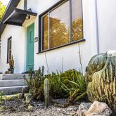 a view of a house with a plant