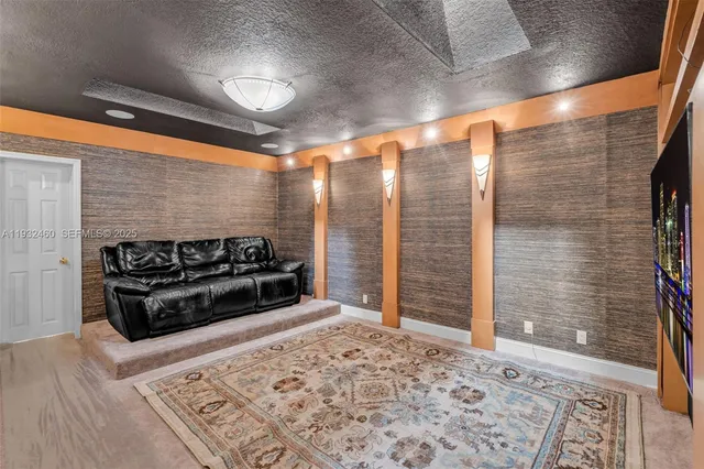 a view of a lake with a big yard