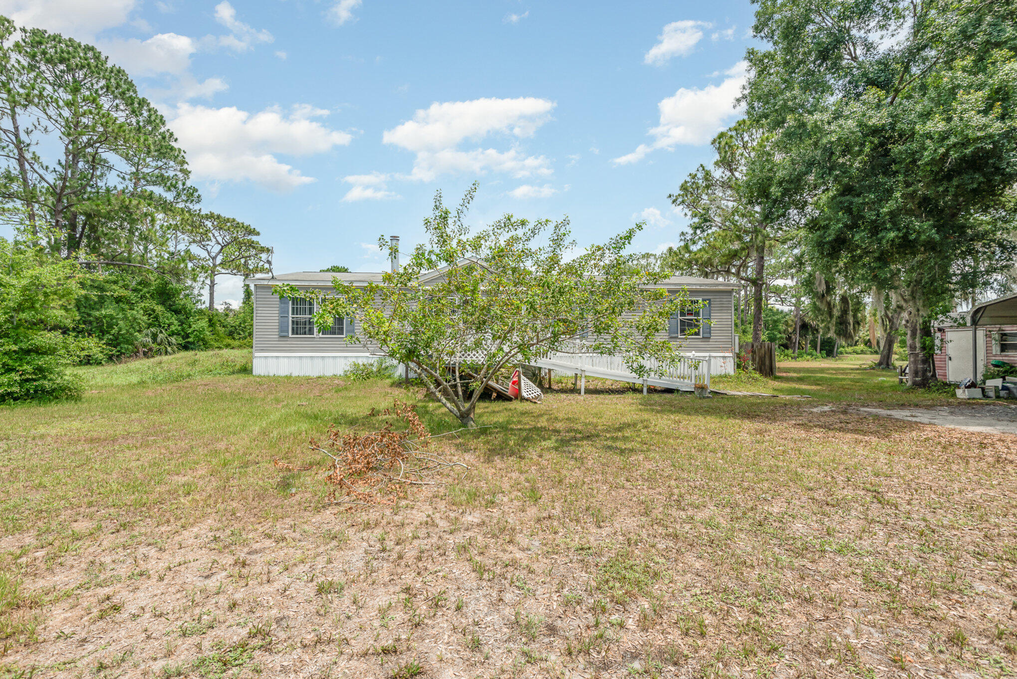 4850 Harrison Road Mims, FL 32754 - Photo 25 of 28 a view of a yard with plants and trees