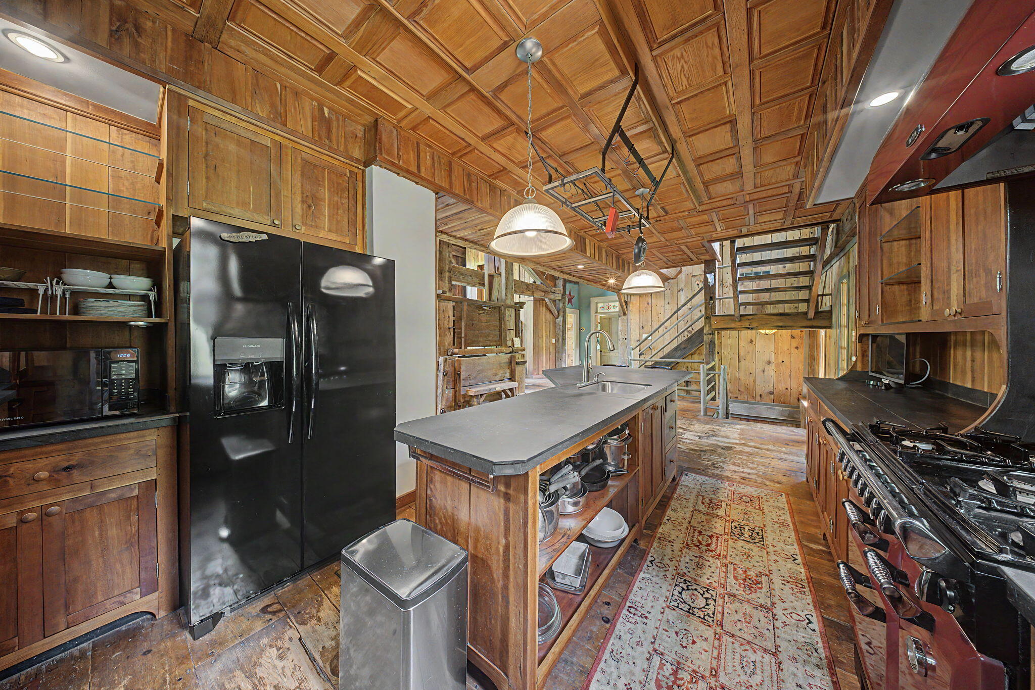 9766 Sullivan Road Union, KY 41091 - Photo 7 of 50 Custom built cherry cabinets. Counters in kitchen were 19th century schoolhouse slate blackboards. The owners often left notes in chalk to their children on the countertops!