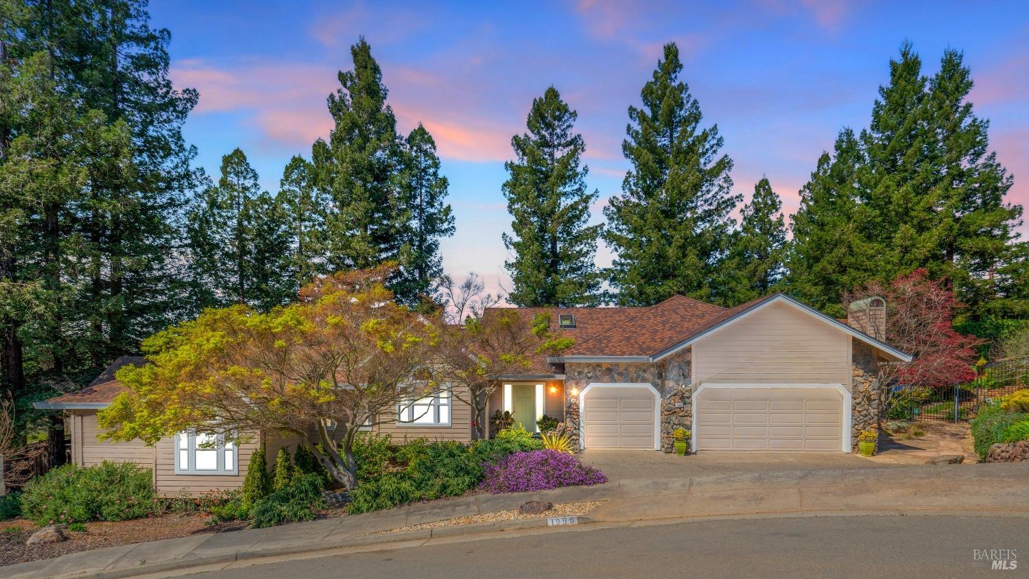 front view of a house with a street