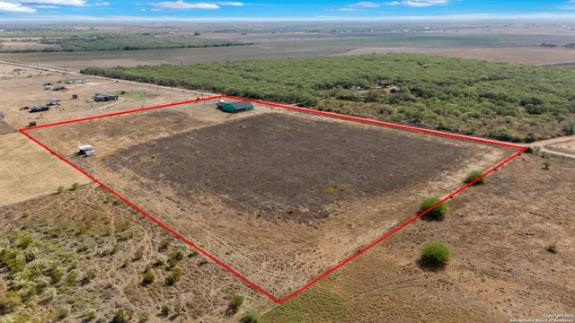 a view of a dry yard