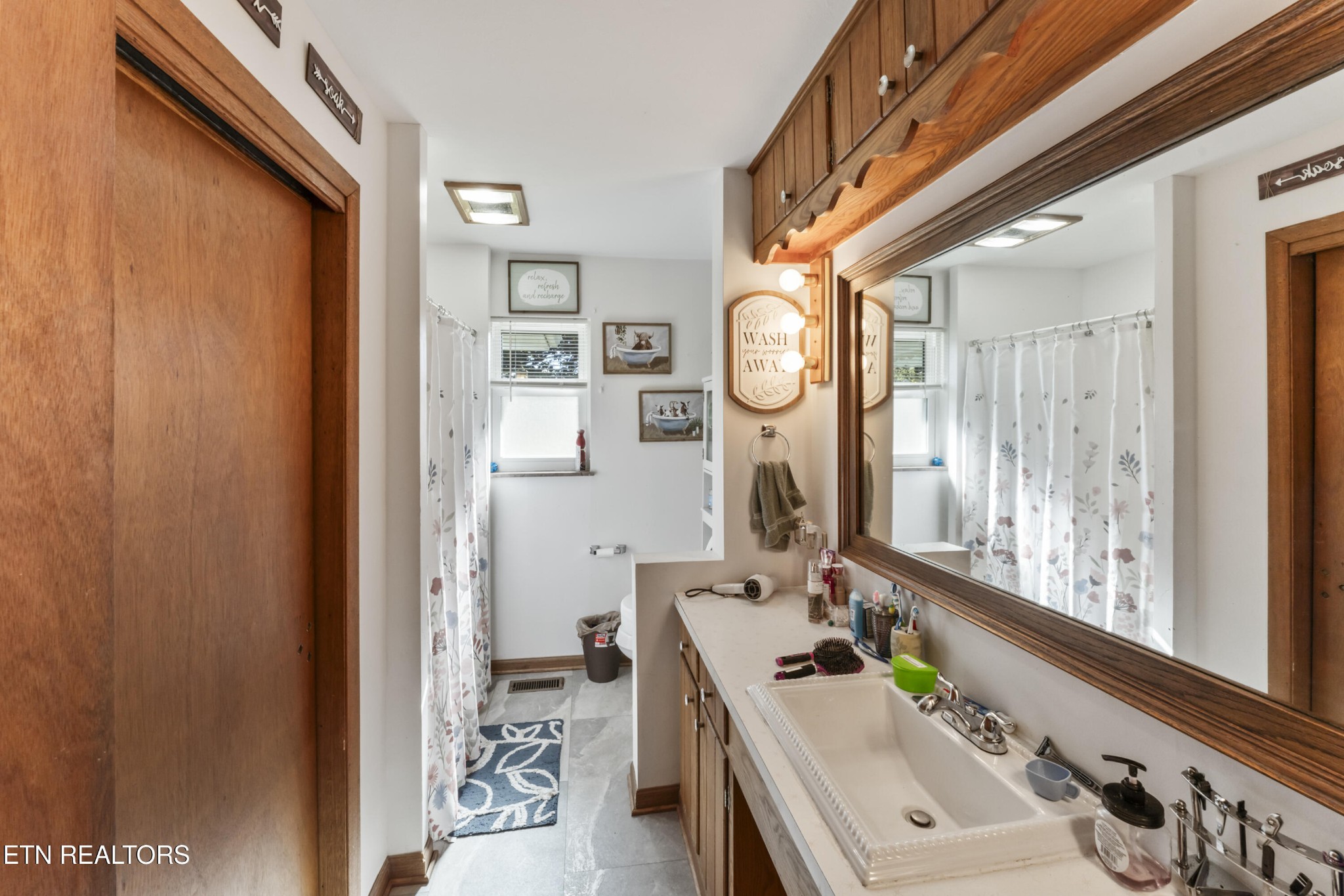 3856 Niles Ferry Road Greenback, TN 37742 - Photo 44 of 44 a bathroom with a sink a mirror and a window